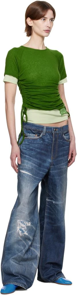 ANDERSSON BELL Green Cindy String Layered T-Shirt 4