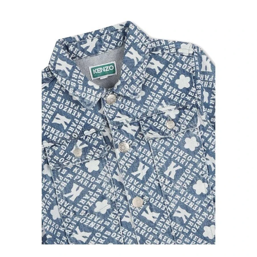 Kenzo Boys Monogram Pattern Denim Jacket 3