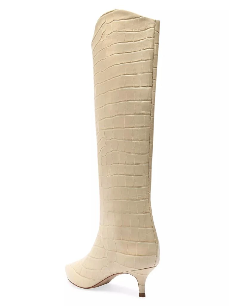 Schutz Maryana Crocodile-Embossed Leather Knee-High Boots 3