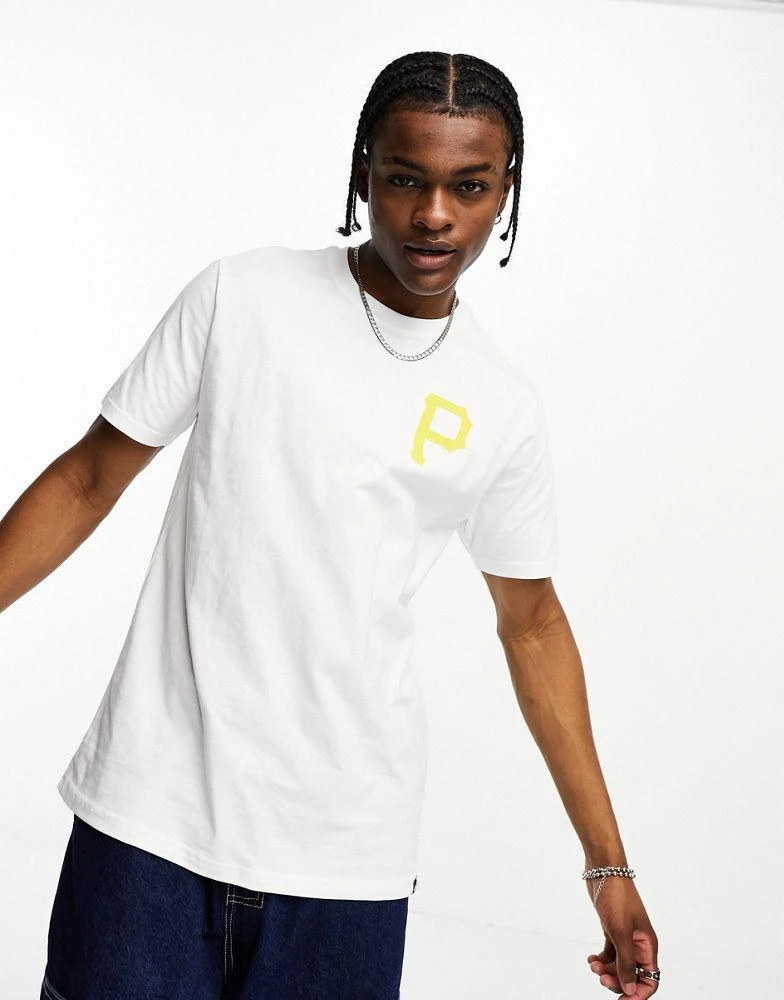 47 Brand 47 Brand Pittsburgh Pirates t-shirt in white with chest and back print 2
