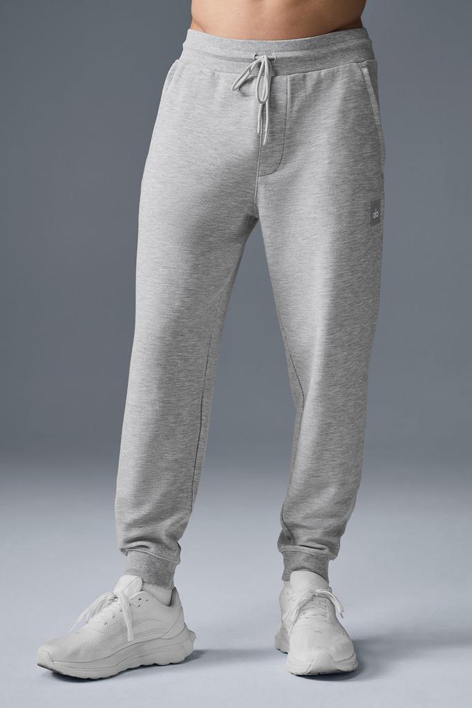 Alo Micro Waffle Fast Break Jogger - Athletic Heather Grey