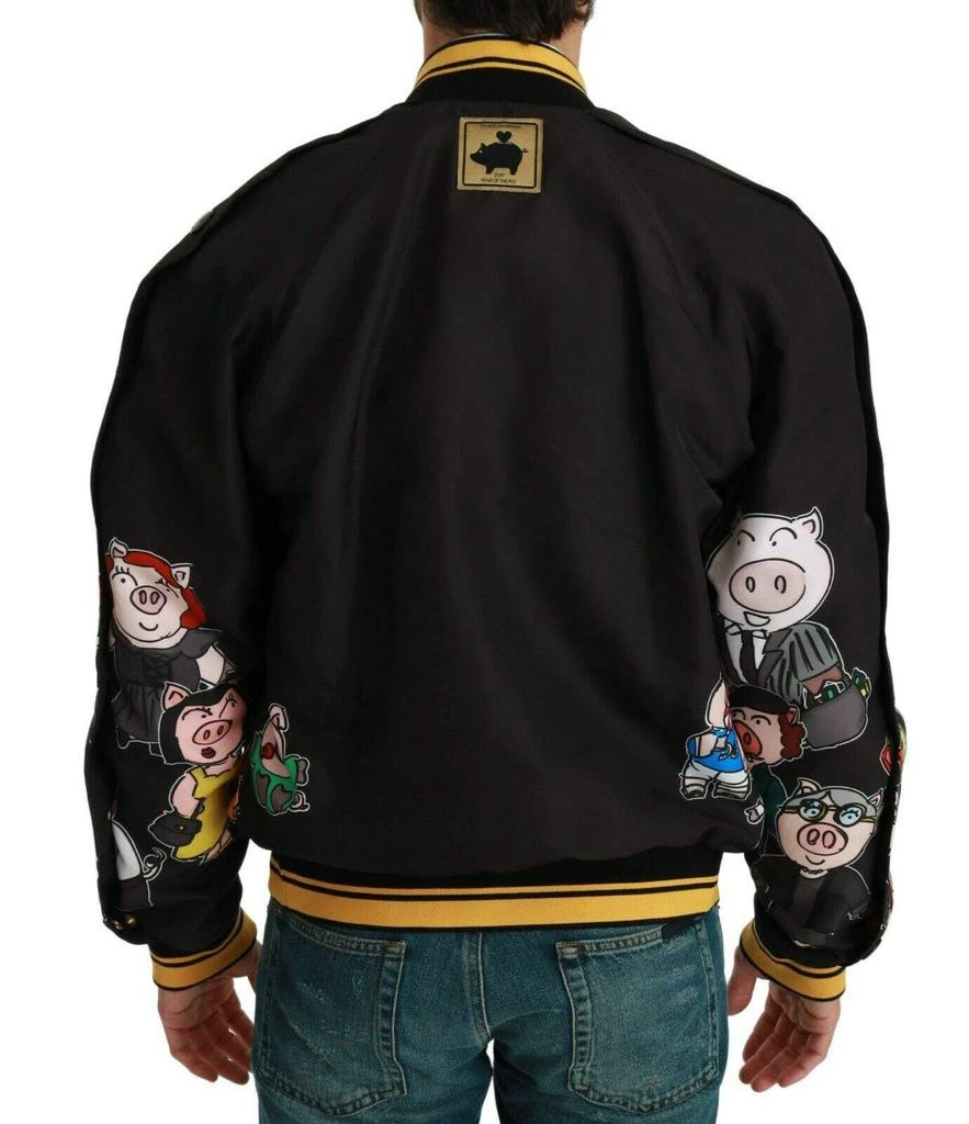 Dolce & Gabbana Dolce & Gabbana  Black YEAR OF THE PIG Bomber Jacket 2