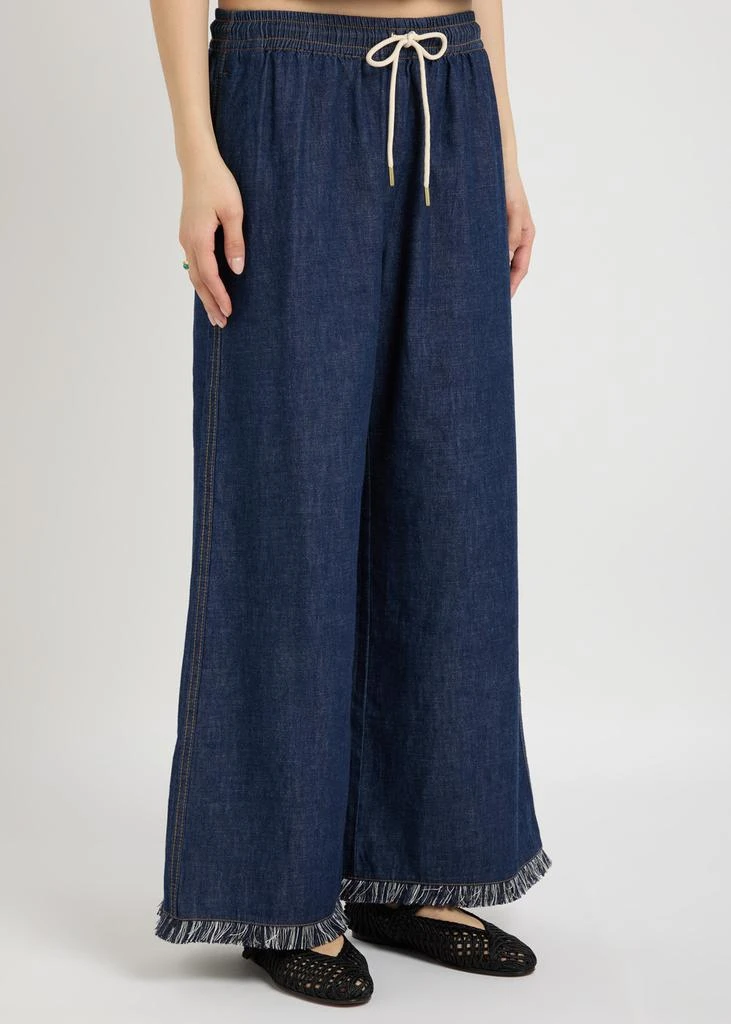 Zimmermann Rhiannon fringe-trimmed denim trousers 2
