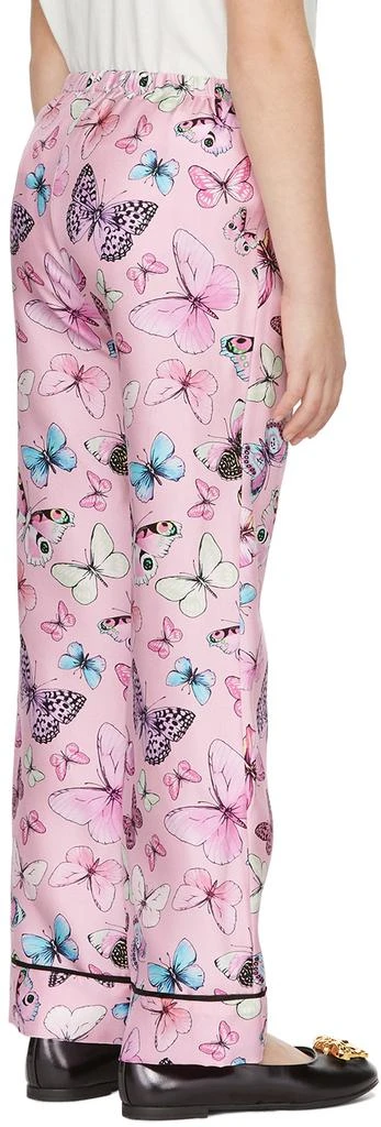Versace Kids Pink Silk Butterfly Lounge Pants 4
