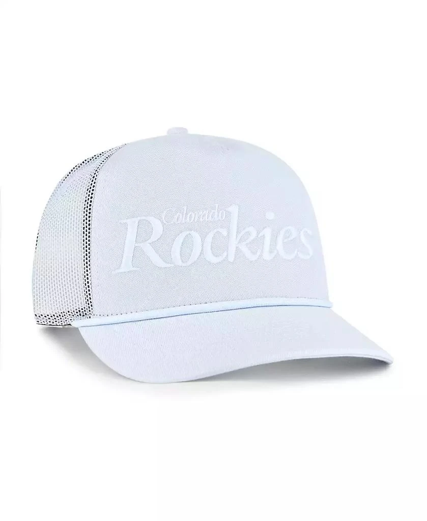 47 Brand Men's Light Blue Colorado Rockies Foundation Script Hitch Adjustable Trucker Hat 2