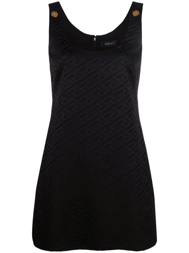 Versace La Greca print shift dress - women 1