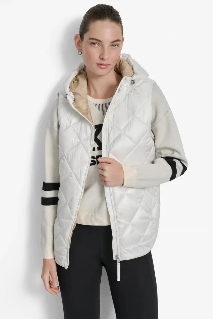 DKNY QUILTED HOODED VEST 1