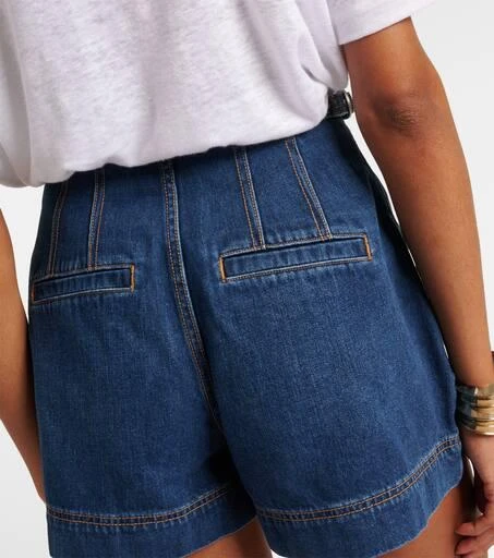 VERONICA BEARD Jaffe high-rise denim shorts 5