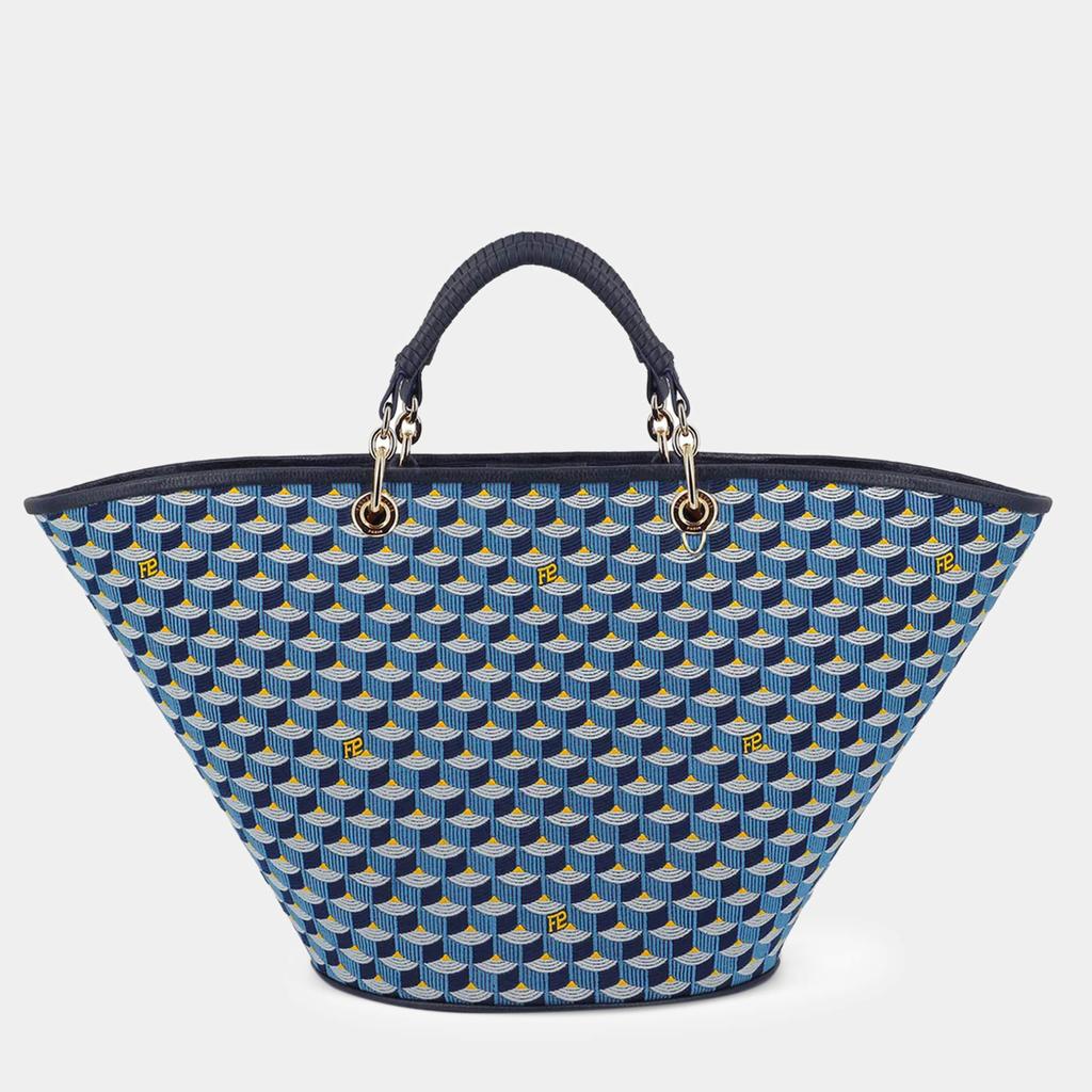 Faure Le Page Faure Le Page Navy Blue Leather Tote
