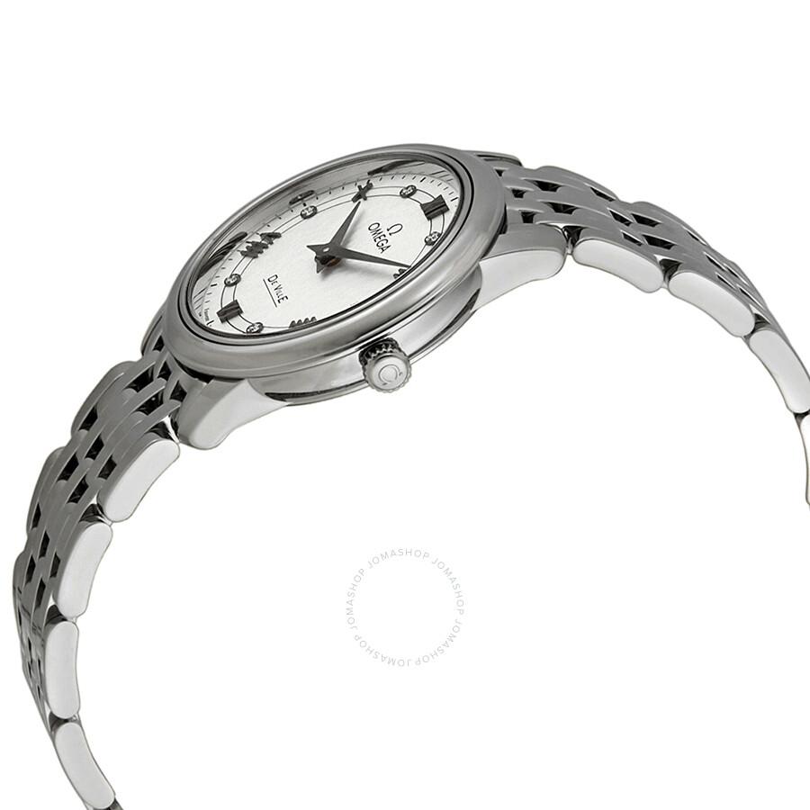 Omega De Ville Prestige White Silvery Diamond Dial Ladies Watch 424.10.27.60.52.002