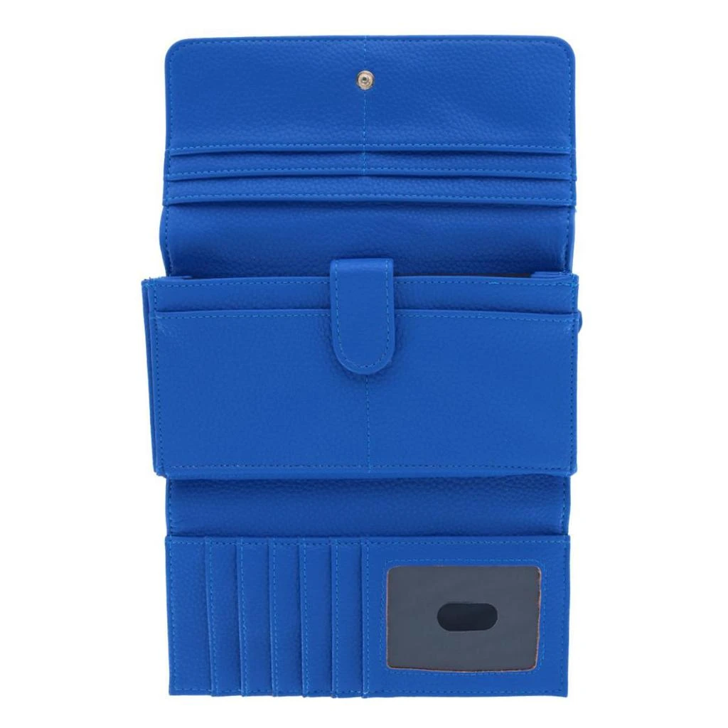 Buxton Women's Solid Colored Vegan Leather Bianca Clutch Wallet 10