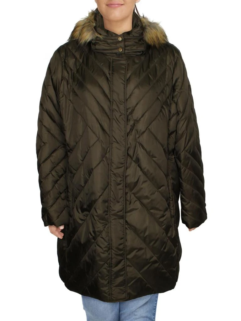 Larry Levine Plus Womens Down Water Repellent Puffer Coat 3