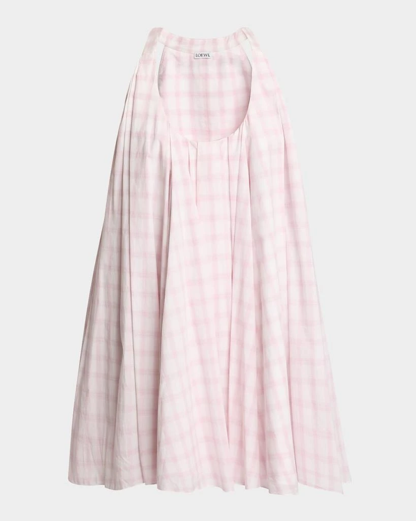 Loewe Plaid Trapeze Mini Dress 1