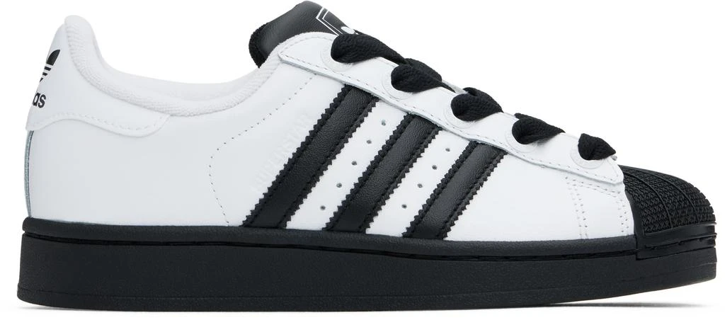 Adidas Big Kids White & Black Superstar II Sneakers 1