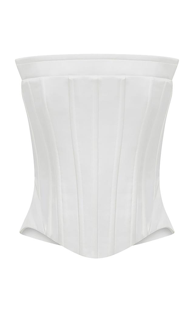 ILA ILA. - Exclusive Yuan Crepe Corset Top - White - EU 40 - Moda Operandi