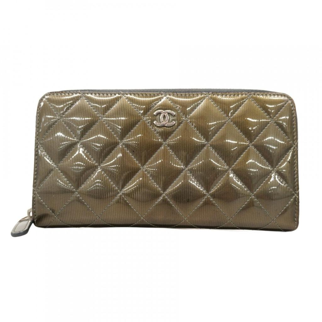 Chanel Patent Leather Long Wallet (Bi-Fold) (Pre-Owned)