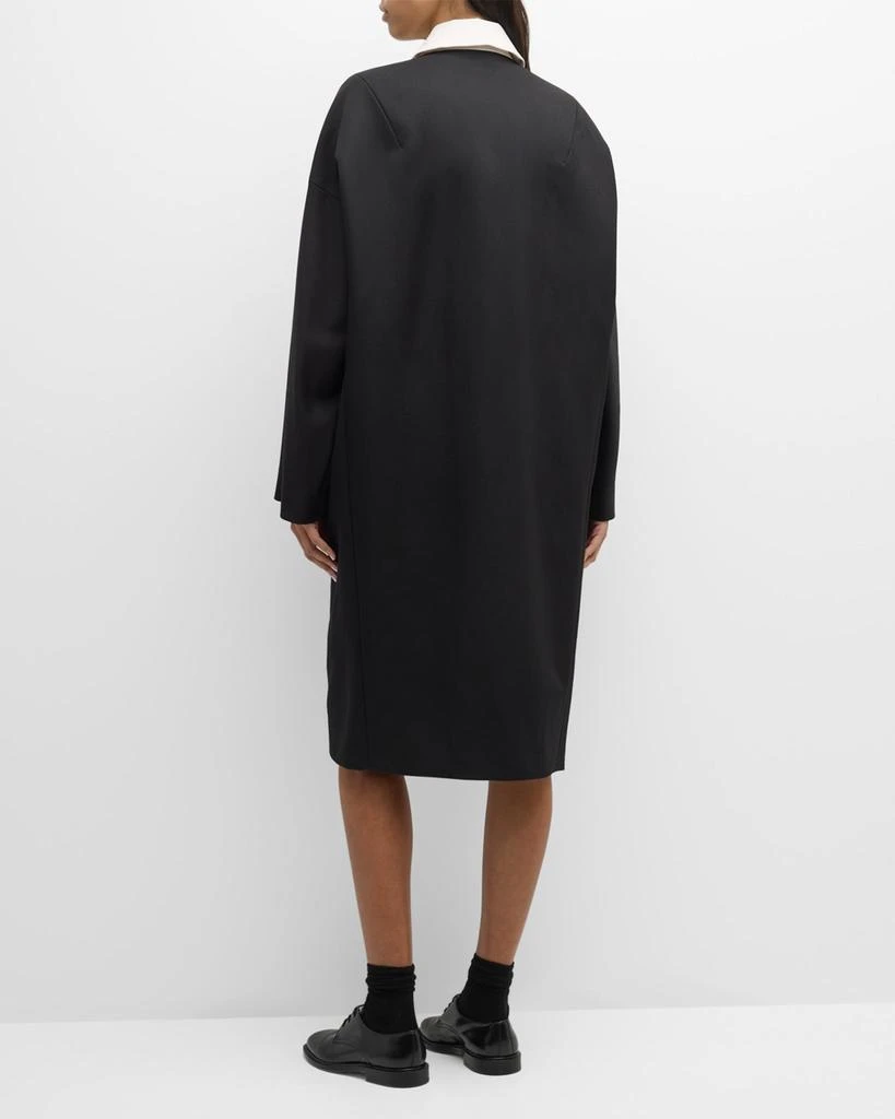 Dries Van Noten Roolsy Embellished Contrast-Collar Long Coat 4