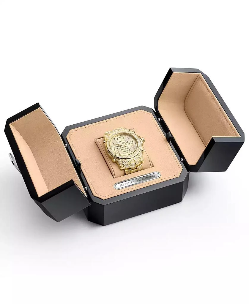 Jbw Men's Jet Setter Platinum Series Diamond (3 ct. t.w.) 18K Gold-Plated Stainless Steel Watch, 50Mm 6