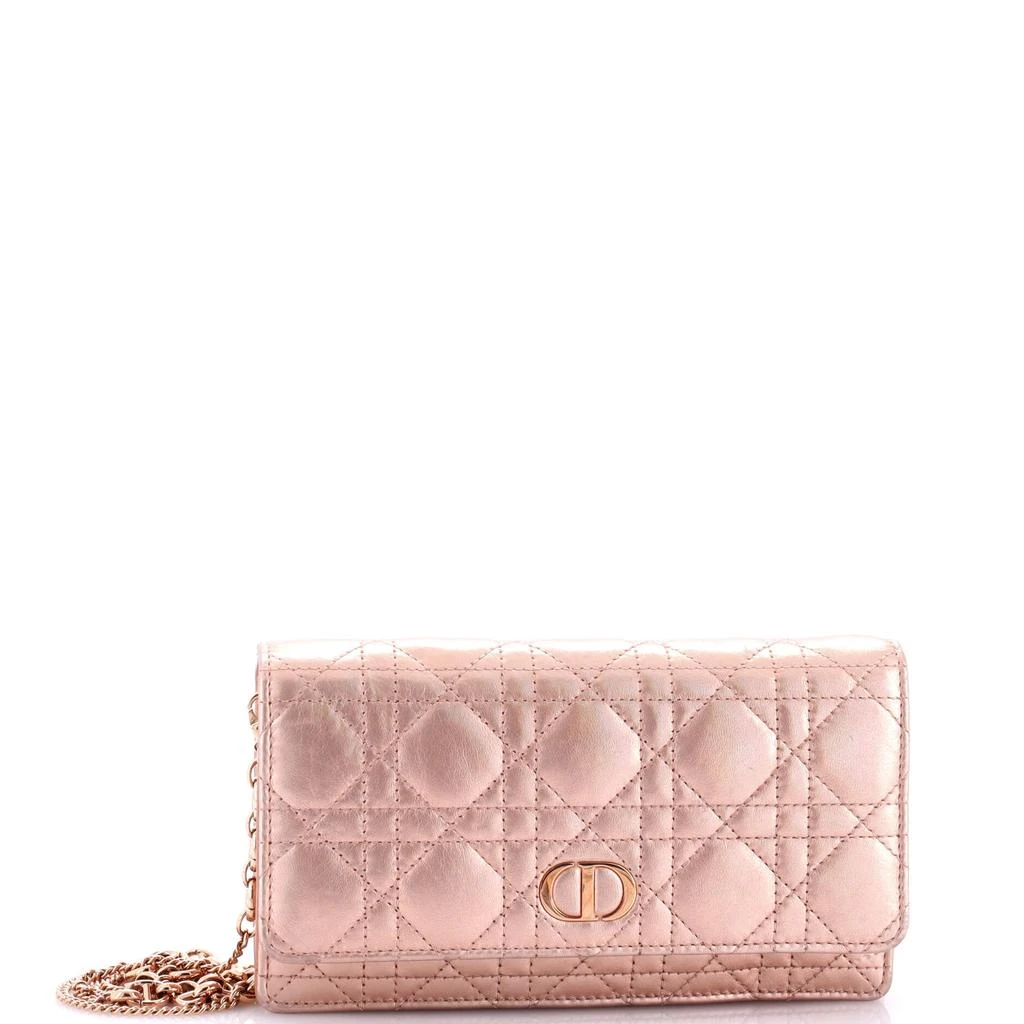 Dior Caro Wallet on Chain Pouch Cannage Quilt Leather 2