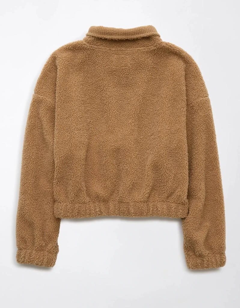 AE AE Cropped Sherpa Quarter-Zip Sweatshirt 4