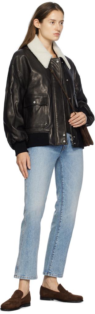 Khaite Black Shellar Leather Jacket XS - Jackets - BeyondStyle