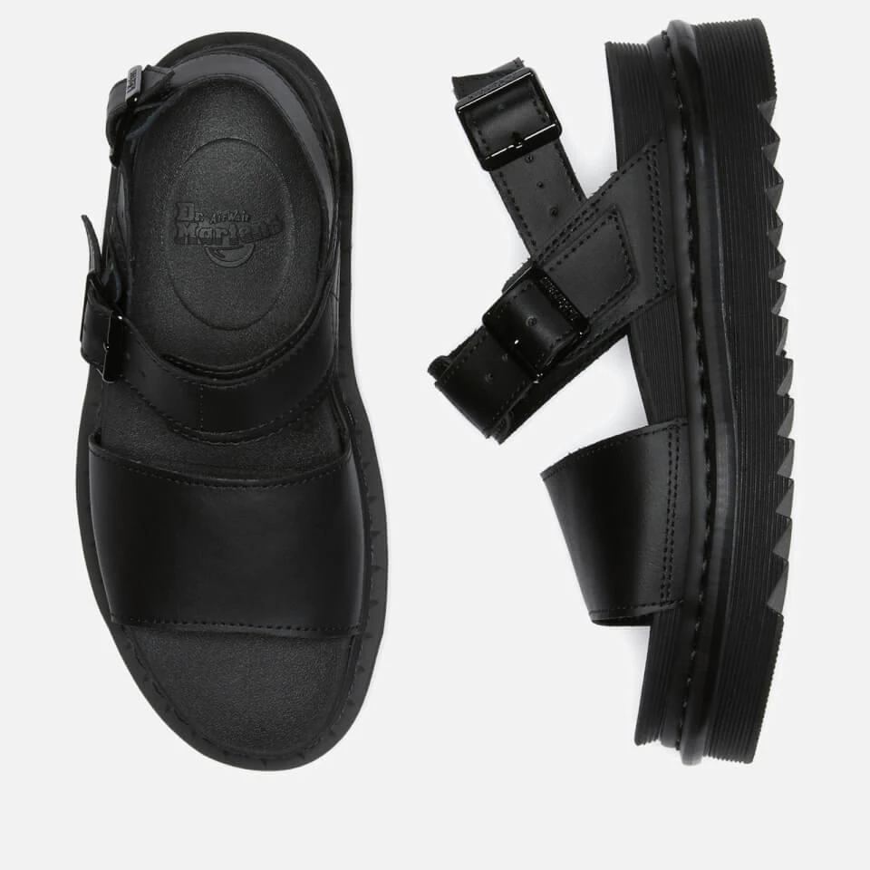 Dr. Martens DR. MARTENS WOMEN'S VOSS LEATHER STRAP SANDALS - BLACK 4