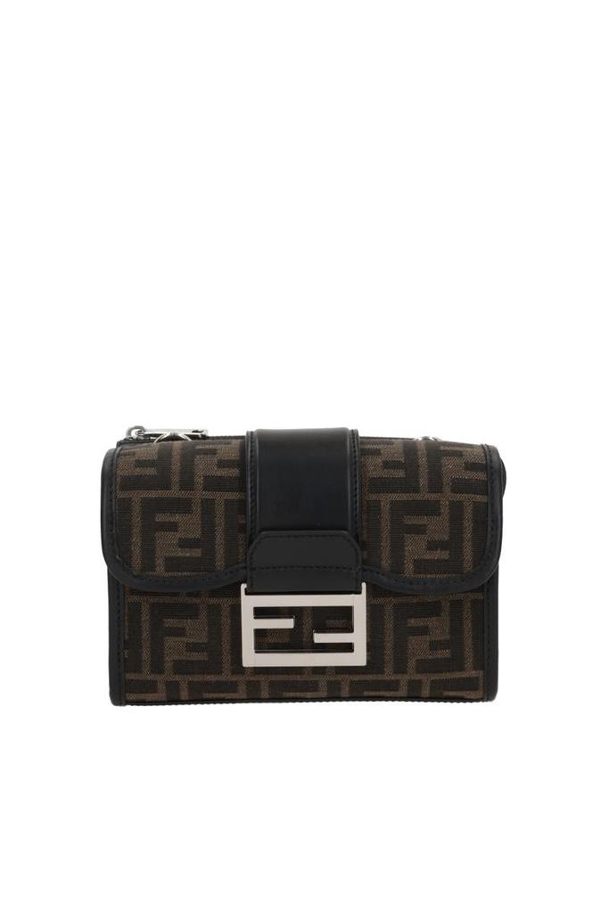 Fendi Fendi Double Baguette FF Jacquard Crossbody Bag