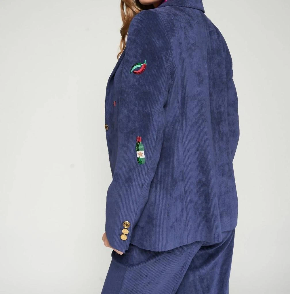VILAGALLO Vilagallo - Gadea Corduroy Embroidery Blazer 4
