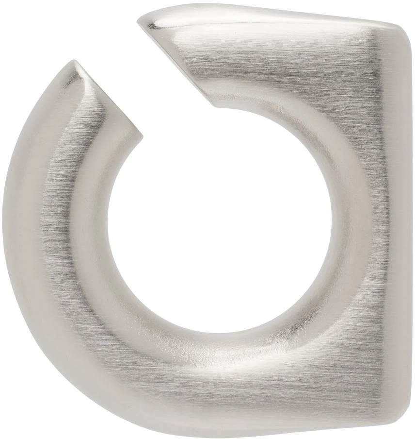 Rick Owens Silver Porterville Round Prong Ear Cuff 1