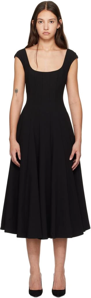 GUIZIO Black Leila Midi Dress 1