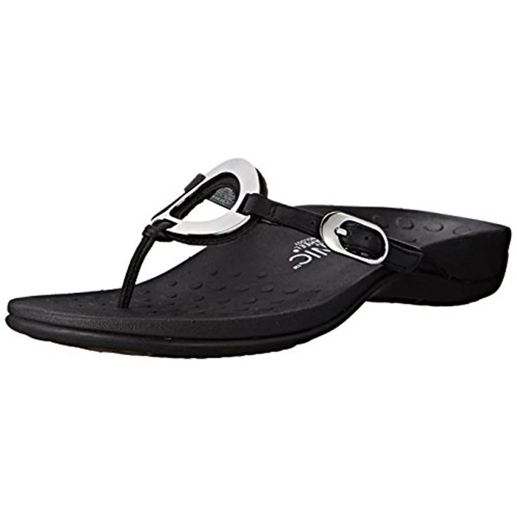 VIONIC Rest Karina Womens Leather Metallic Slide Sandals 2