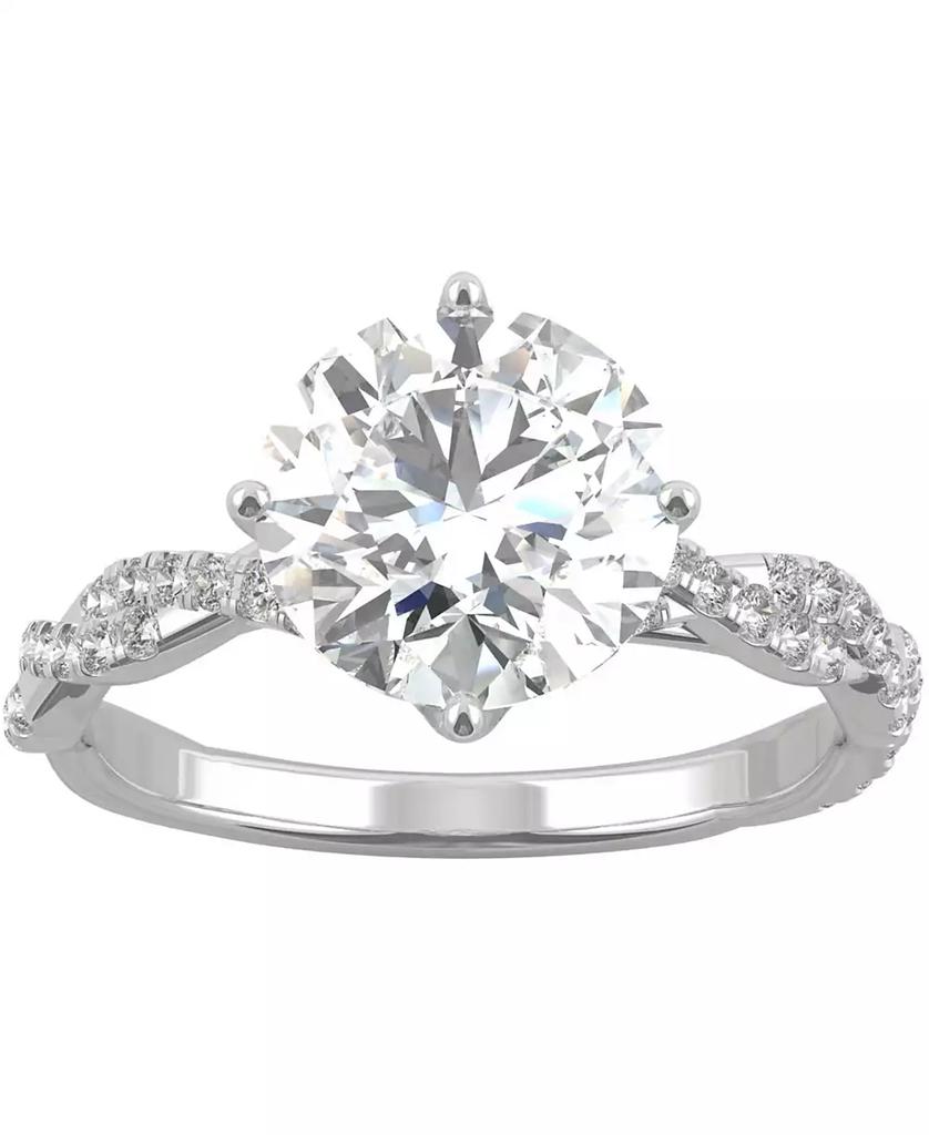 Charles & Colvard Moissanite Twist Engagement Ring (2-1/3 ct. t.w. DEW) in 14k White Gold