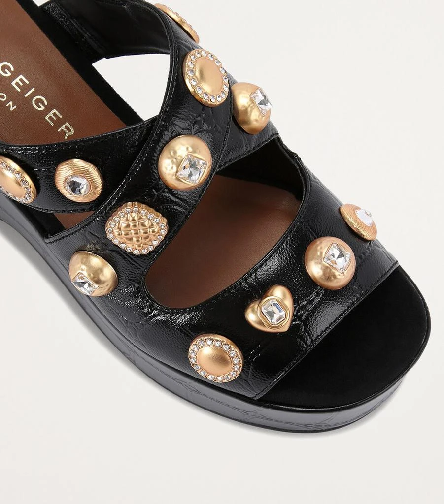 Kurt Geiger Leather Kensington Wedge Sandal 3