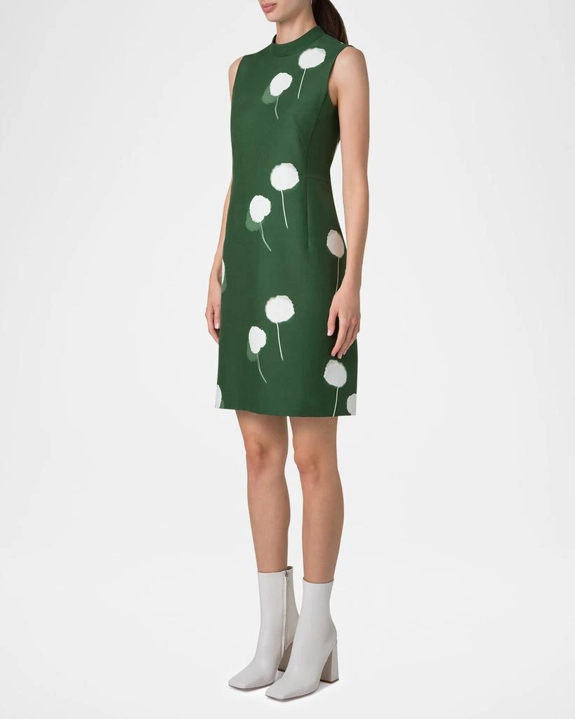Akris Windflower-Print Sleeveless Cotton-Silk Dress 4