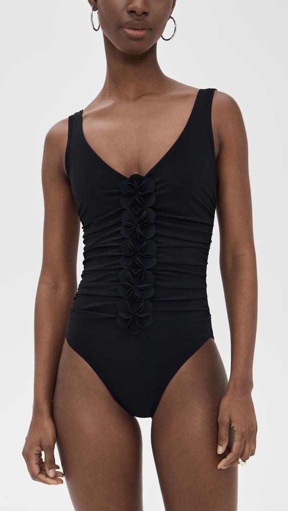 Karla Colletto Tess V Neck Silent Underwire Tank One Piece
