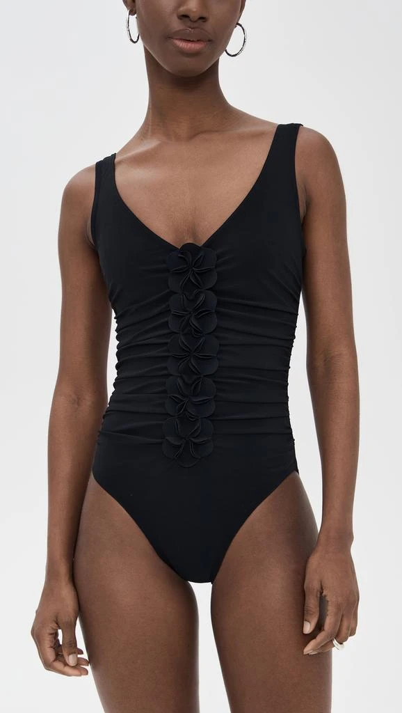 Karla Colletto Tess V Neck Silent Underwire Tank One Piece 1