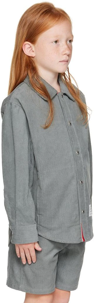 Thom Browne Kids Gray Peter Pan Collar Shirt 2