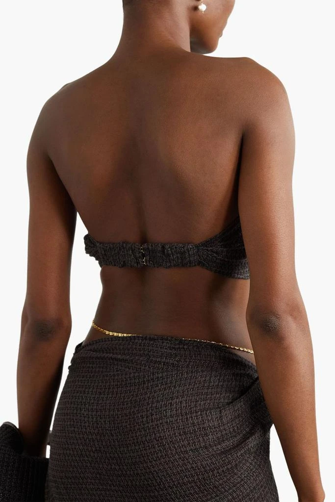 Le Kasha Maazi twist-front linen bra top 3