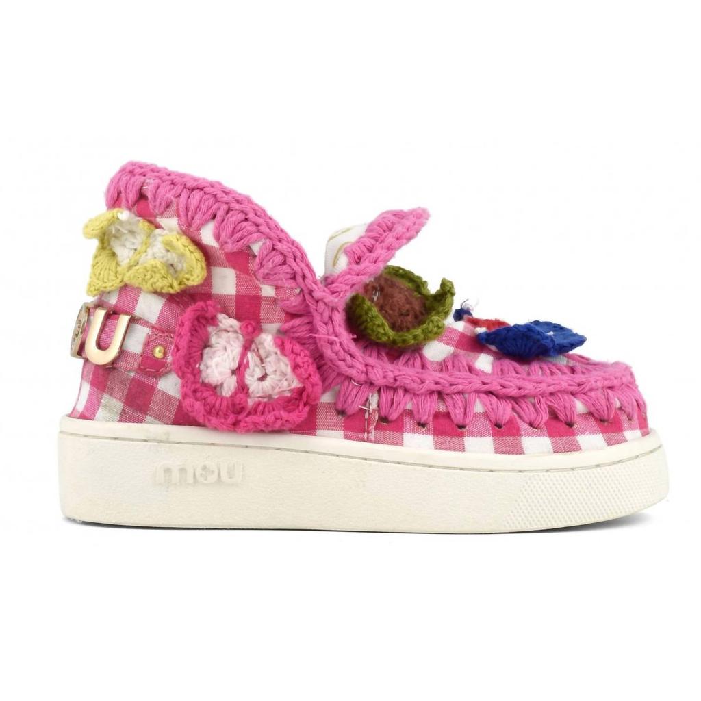 Mou Mou - KIDS SUMMER ESKIMO SNEAKER WITH CROCHET BUTTERFLIES