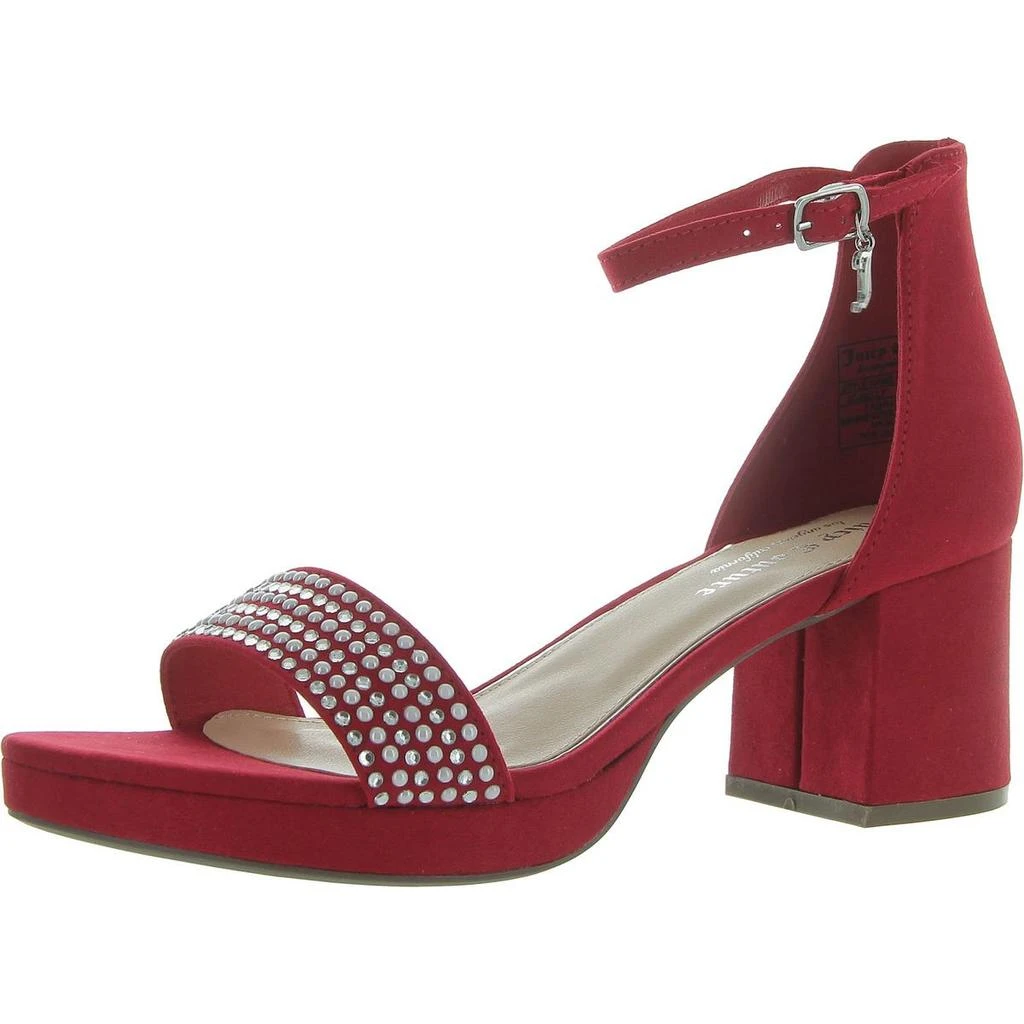Juicy Couture Nelly Womens Ankle Strap Open Toe Block Heel 6