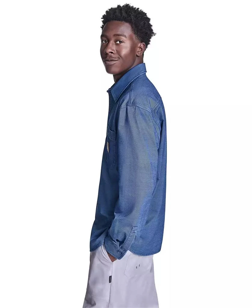 Converse Men
s Collared Jersey Denim Shirt 3
