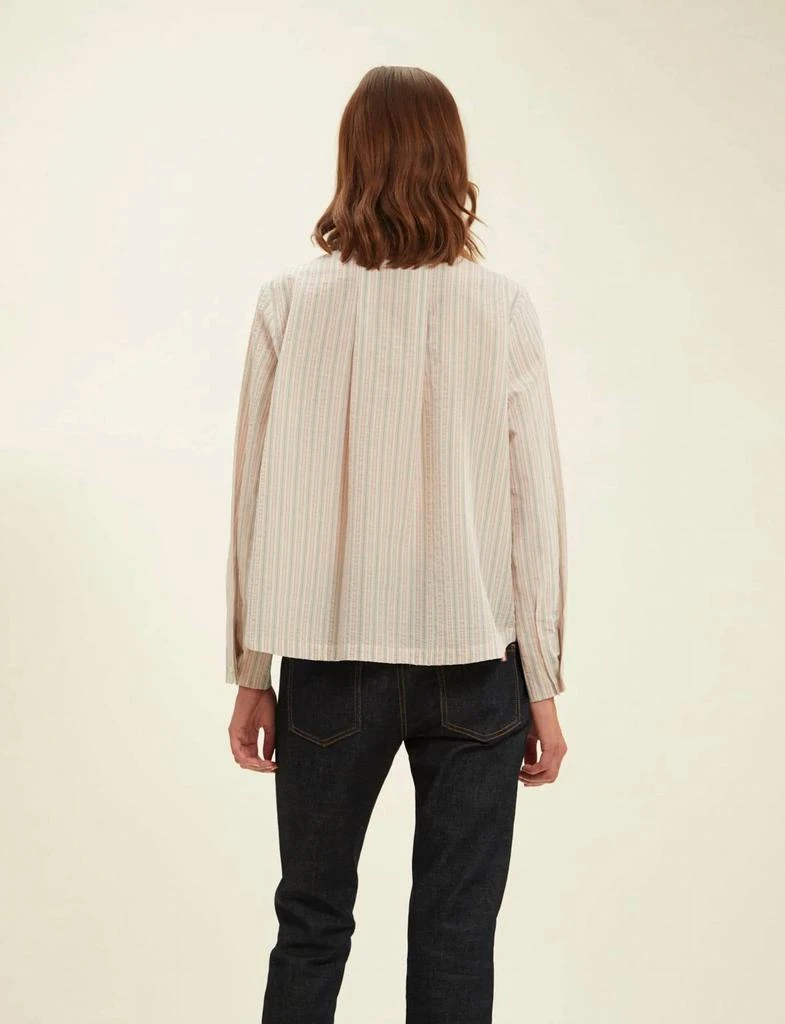 Ines de la Fressange Noa Shirt In Ecru With Stripes 4