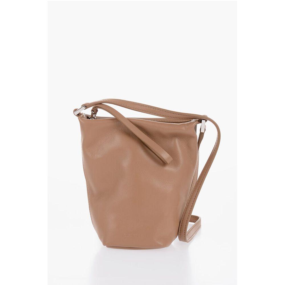 Jil Sander Leather TAKE AWAY Mini Crossbody Bag with Zipped Women's Closure