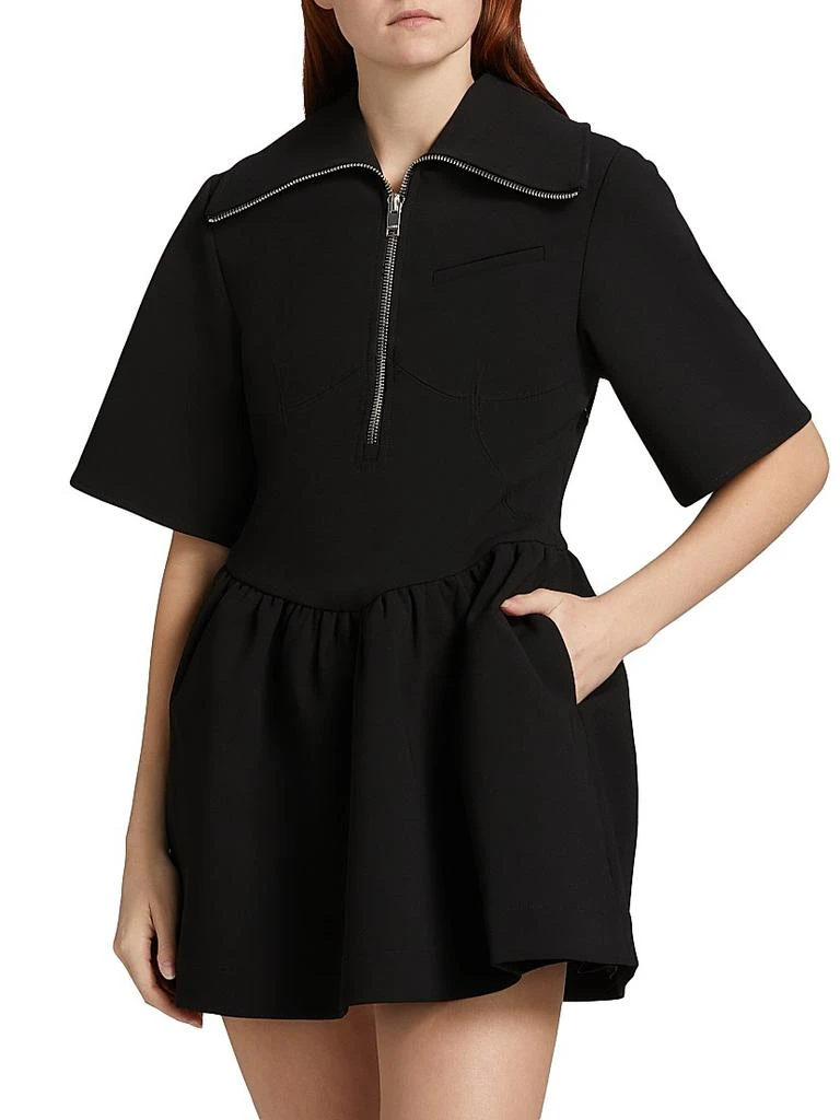 knee length dresses for ladies Bonded Crepe Mini Dress