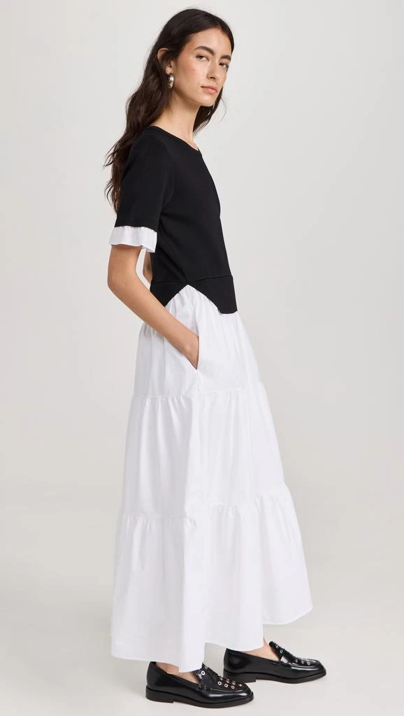 English Factory Mixed Media Short Sleeve Maxi Dress 3