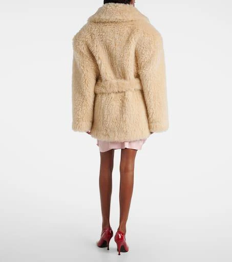 Stella McCartney Wool-blend teddy wrap coat 3