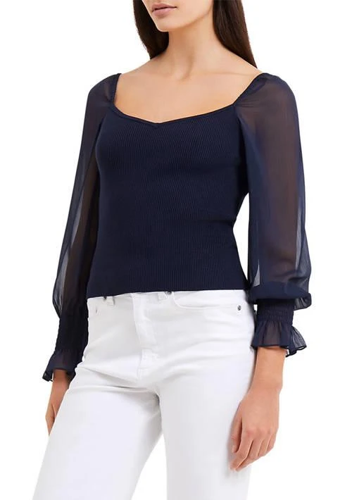 French Connection Connection Maia Krista Crepe Mix Jumper Top 1