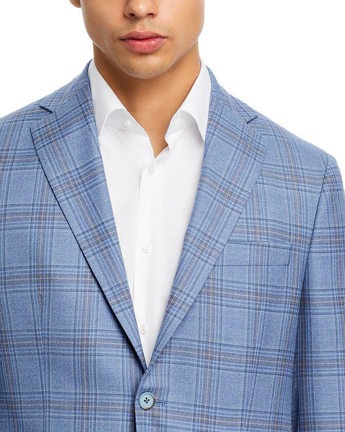 Robert Graham Modern Fit Light Blue & Tan Plaid Sport Coat 5
