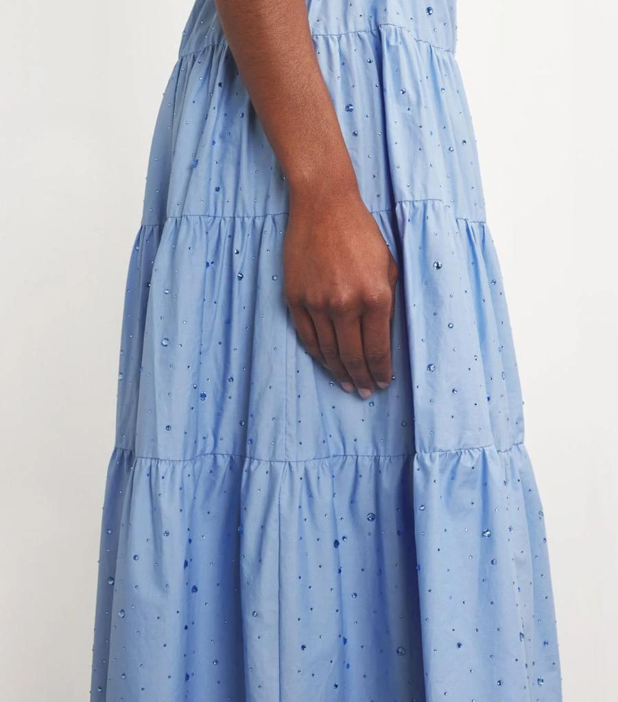 Sandro Cotton Rhinestone-Detail Maxi Dress 4