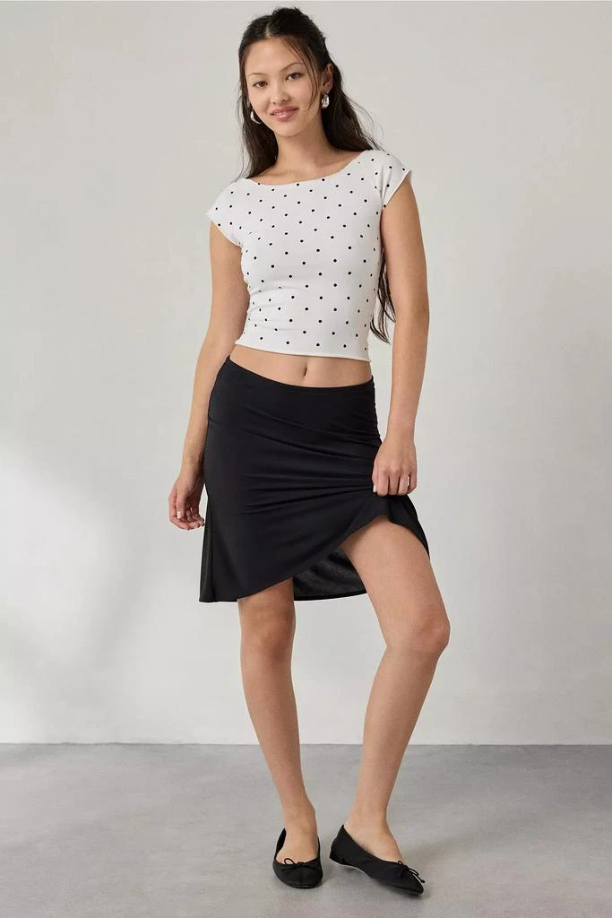 Out From Under Out From Under Cotton Compression Boatneck Cropped Tee 3